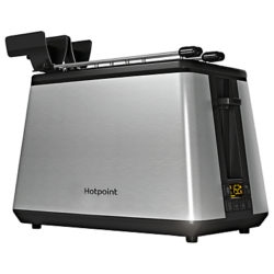 Hotpoint TT22EUM0UK Toaster with Digital Display, Brushed Stainless Steel